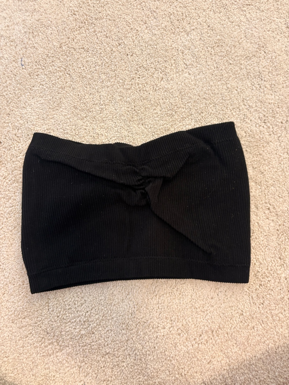 American Eagle Outfitters Black Strapless Ribbed Tube Top